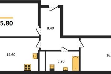 Фото №1: 2-комнатная квартира 67 м² - Краснодар, мкр. ЖК Первое Место, 