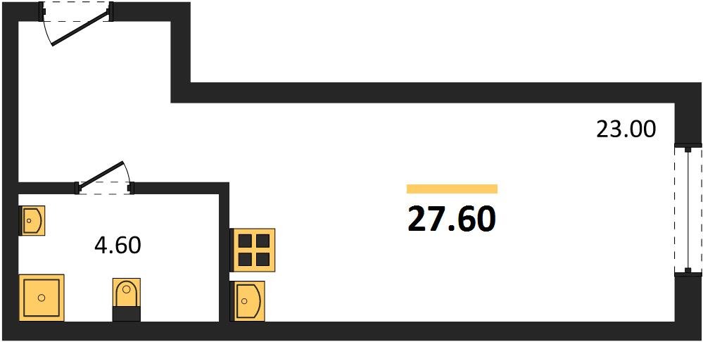 Фото №1: Студия 27 м² - Краснодар, мкр. Карасунский внутригородской округ