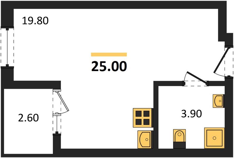Фото №1: Студия 25 м² - Краснодар, мкр. Карасунский внутригородской округ