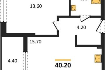 Фото №1: 1-комнатная квартира 40 м² - Краснодар, мкр. Карасунский внутригородской округ, 