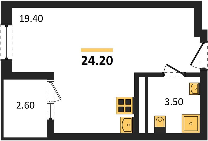 Фото №1: Студия 24 м² - Краснодар, мкр. Карасунский внутригородской округ