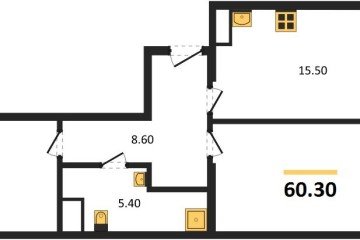 Фото №1: 2-комнатная квартира 60 м² - Краснодар, мкр. Карасунский внутригородской округ, 