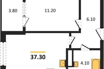 Фото №1: 1-комнатная квартира 37 м² - Краснодар, мкр. Карасунский внутригородской округ, 
