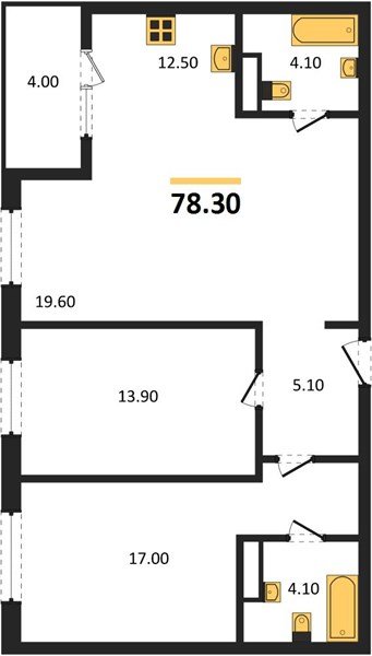 Фото №1: 2-комнатная квартира 80 м² - Краснодар, Карасунский внутригородской округ, мкр. ЖК Первое Место