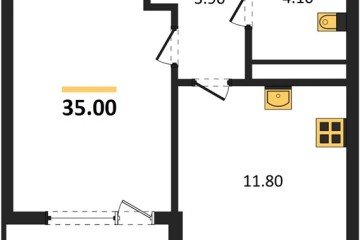 Фото №1: 1-комнатная квартира 35 м² - Краснодар, мкр. Карасунский внутригородской округ, 