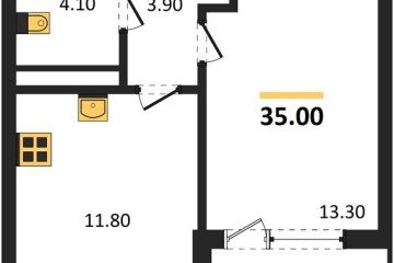 Фото №1: 1-комнатная квартира 35 м² - Краснодар, мкр. Карасунский внутригородской округ, 