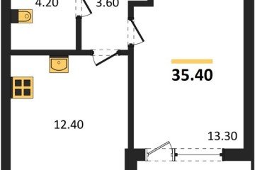 Фото №1: 1-комнатная квартира 35 м² - Краснодар, мкр. Карасунский внутригородской округ, 