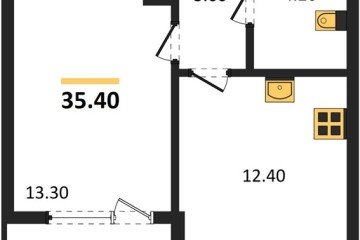 Фото №1: 1-комнатная квартира 35 м² - Краснодар, мкр. Карасунский внутригородской округ, 
