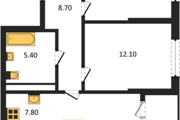 Фото №1: 2-комнатная квартира <span class="whitespace-nowrap">62 м²</span>, <span class="whitespace-nowrap">9/18 эт.</span> - Краснодар, мкр. ЖК Первое Место, 