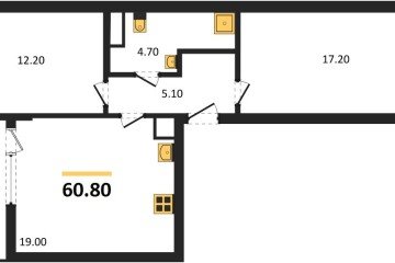 Фото №1: 2-комнатная квартира 60 м² - Краснодар, мкр. Карасунский внутригородской округ, 