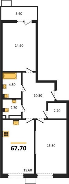 Фото №1: 2-комнатная квартира 67 м² - Майкоп
