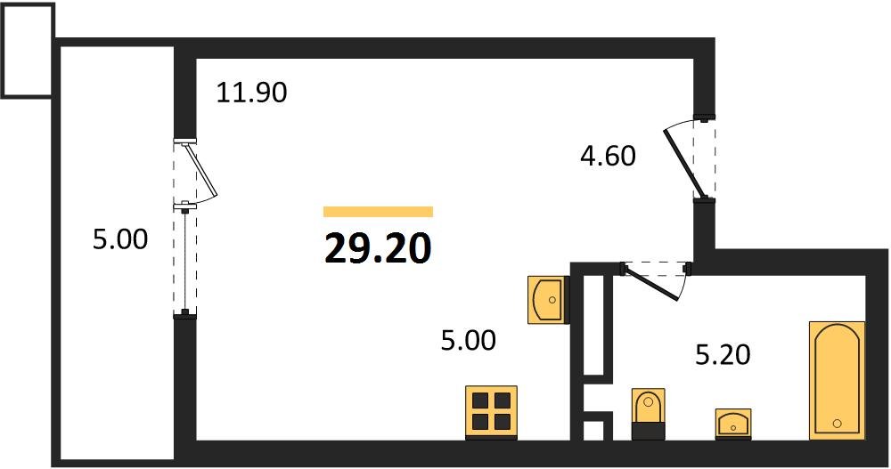 Фото №1: Студия 29 м² - Майкоп