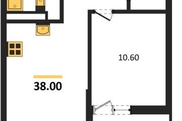 Фото №1: 1-комнатная квартира 38 м² - Майкоп, мкр. ЖК Звезды, 