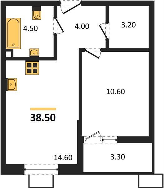 Фото №1: 1-комнатная квартира 38 м² - Майкоп