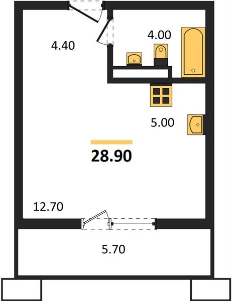 Фото №1: Студия 28 м² - Майкоп