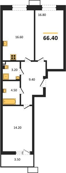 Фото №1: 2-комнатная квартира 66 м² - Майкоп