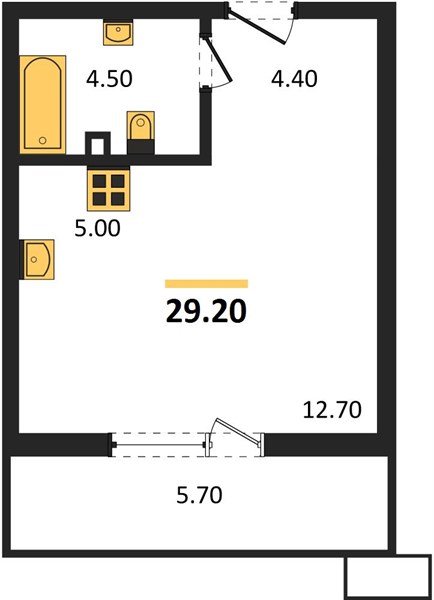 Фото №1: Студия 29 м² - Майкоп, мкр. ЖК Звезды