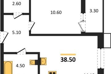 Фото №1: 1-комнатная квартира 38 м² - Майкоп, мкр. ЖК Звезды, 