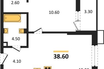 Фото №1: 1-комнатная квартира 38 м² - Майкоп, мкр. ЖК Звезды, 