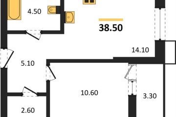 Фото №1: 1-комнатная квартира 38 м² - Майкоп, мкр. ЖК Звезды, 