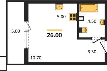 Фото №1: Студия 26 м² - Майкоп, мкр. ЖК Звезды, 
