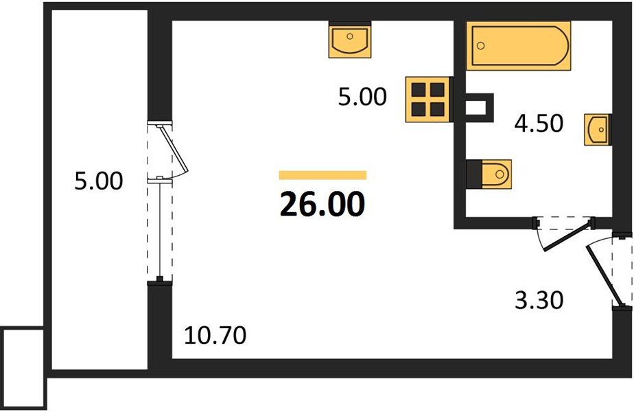 Фото №1: Студия 26 м² - Майкоп, мкр. ЖК Звезды