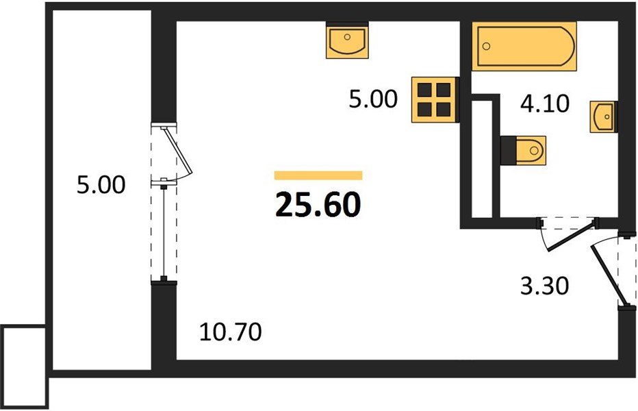 Фото №1: Студия 25 м² - Майкоп, мкр. ЖК Звезды
