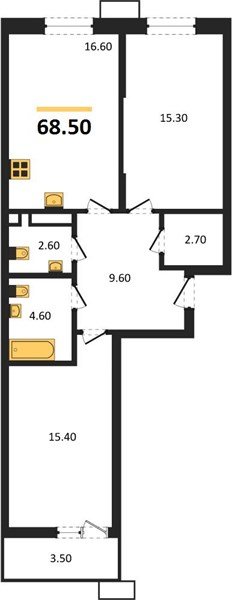 Фото №1: 2-комнатная квартира 68 м² - Майкоп, мкр. ЖК Звезды