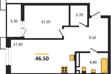 Фото №1: 1-комнатная квартира 46 м² - Майкоп, мкр. ЖК Звезды, 
