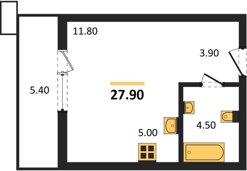 Фото №1: Студия 27 м² - Майкоп, мкр. ЖК Звезды