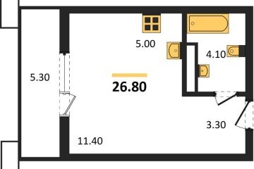 Фото №1: Студия 26 м² - Майкоп, мкр. ЖК Звезды, 