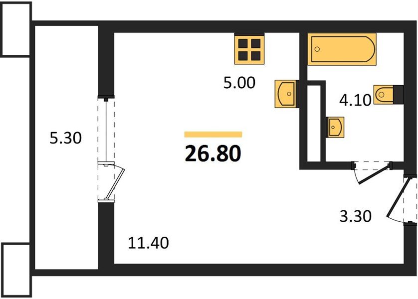 Фото №1: Студия 26 м² - Майкоп, мкр. ЖК Звезды