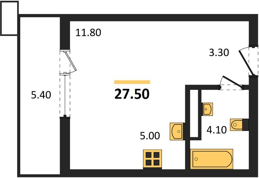 Фото №1: Студия 27 м² - Майкоп, мкр. ЖК Звезды