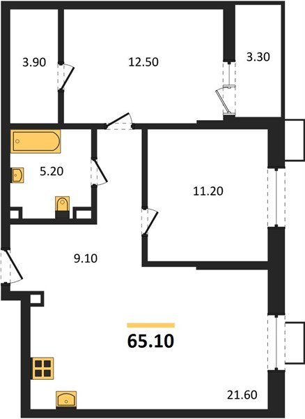 Фото №1: 2-комнатная квартира 65 м² - Майкоп, мкр. ЖК Звезды