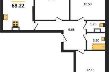Фото №1: 3-комнатная квартира 68 м² - Краснодар, мкр. ЖК Смородина, 