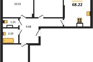 Фото №1: 3-комнатная квартира 68 м² - Краснодар, мкр. жилой комплекс Смородина, 