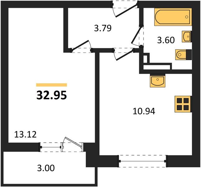 Фото №1: 1-комнатная квартира 32 м² - Краснодар, ЖК Смородина, Карасунский внутригородской округ, мкр. жилой комплекс Смородина