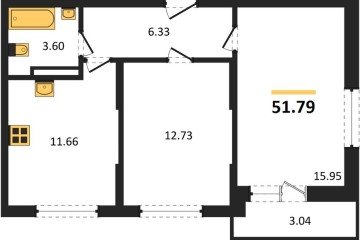 Фото №1: 2-комнатная квартира 51 м² - Краснодар, мкр. жилой комплекс Смородина, 