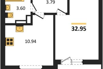 Фото №1: 1-комнатная квартира 32 м² - Краснодар, мкр. жилой комплекс Смородина, 