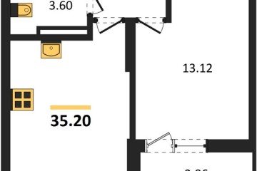 Фото №1: 1-комнатная квартира 35 м² - Краснодар, мкр. жилой комплекс Смородина, 