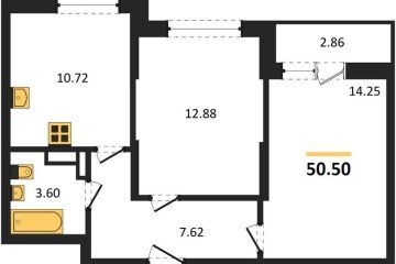 Фото №1: 2-комнатная квартира 50 м² - Краснодар, мкр. жилой комплекс Смородина, 