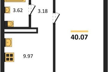 Фото №1: 1-комнатная квартира 40 м² - Лабинск, ул. Калинина, 309