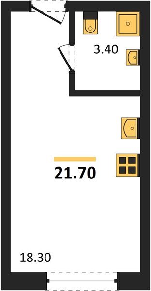 Фото №1: Студия 21 м² - Краснодар, Догма Парк