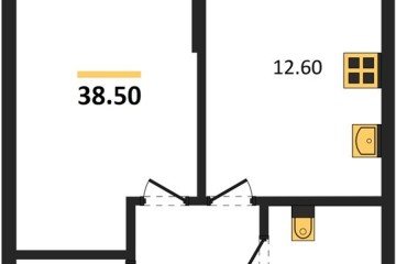 Фото №1: 1-комнатная квартира 38 м² - Краснодар, мкр. Прикубанский внутригородской округ, 