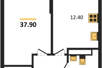 Фото №1: 1-комнатная квартира 37 м² - Краснодар, мкр. Прикубанский внутригородской округ, 
