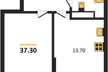 Фото №1: 1-комнатная квартира 37 м² - Краснодар, мкр. Прикубанский внутригородской округ, 