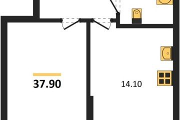 Фото №1: 1-комнатная квартира 37 м² - Краснодар, мкр. Прикубанский внутригородской округ, 