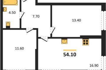 Фото №1: 2-комнатная квартира 54 м² - Краснодар, мкр. Прикубанский внутригородской округ, 