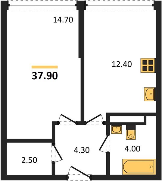 Фото №1: 1-комнатная квартира 37 м² - Краснодар, Догма Парк, мкр. Прикубанский внутригородской округ