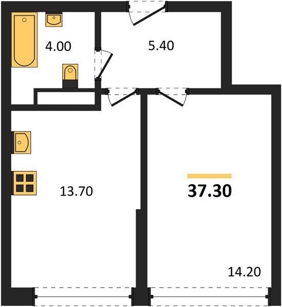 Фото №1: 1-комнатная квартира 37 м² - Краснодар, Догма Парк, мкр. Прикубанский внутригородской округ
